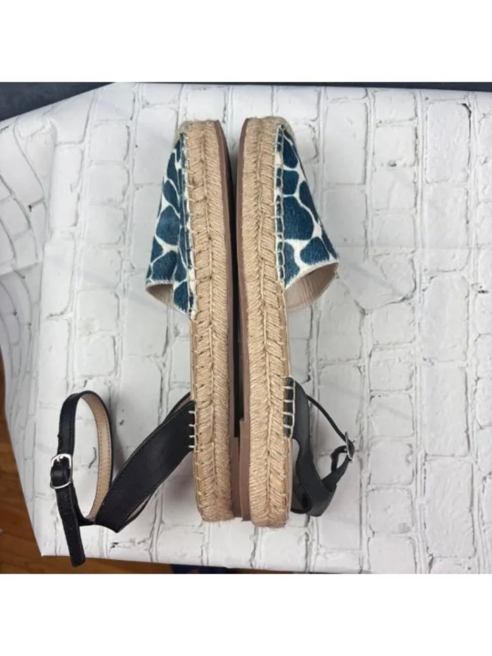 EUC Ann Taylor Women’s Isabella Giraffe Real Calf Hair Espadrilles Sz 8.5M
